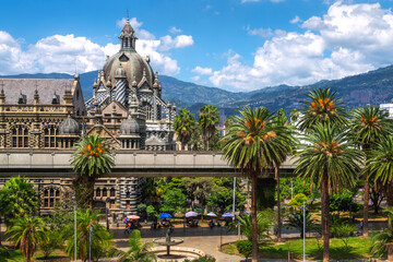 Palace of Culture on Botero Square in Medellin city, Antioquia, Colombia