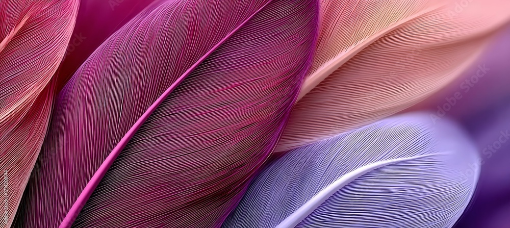 Canvas Prints elegant plum and sand toned layers, abstract gradient feathers design in soft fluid motions style