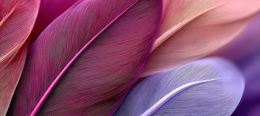 Elegant Plum and Sand Toned Layers, Abstract Gradient Feathers Design in Soft Fluid Motions Style