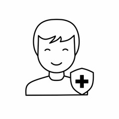 Vector art of family and community health icon symbols for health and medical themes. 