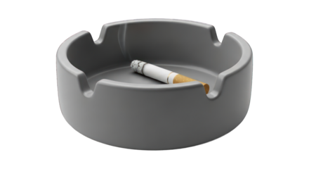 Gray ashtray with cigarette (1)
