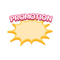 Promotion speech bubble with empty space for text.