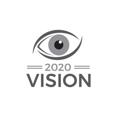 Obraz premium 2020 vision logo featuring a stylized eye design