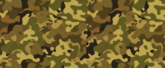 Fototapeta premium Abstract seamless camouflage pattern with irregular shapes and muted tones, digital pattern, vector pattern