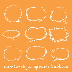 comic-style speech bubbles