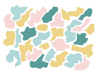 緑とピンクの抽象画