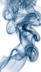 Harmonious Fusion of Blue Vortices and Soft Tendrils Creating a Serene, Calming Aura of Purity