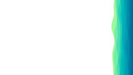 Modern abstract background featuring serene blue and green wave patterns on a clean white space, ideal for presentations, websites, or contemporary design projects.