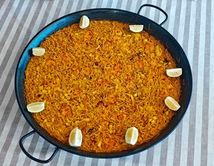 A Fidebua Spanish Valencian paella from Valencia