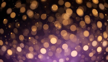 Fototapeta premium Elegant Dark Purple Gradient with Golden Bokeh