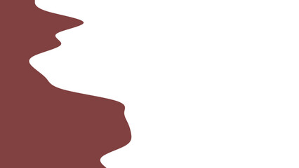 Dynamic maroon liquid wave flowing on a clean white background, creating a modern, elegant abstract design for branding or text.