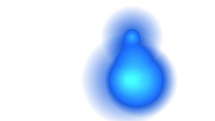 Abstract Blue Glowing Energy Orb with Soft Aura – Vibrant Light Element isolated on png, transparent background