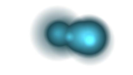 Abstract Luminous Blue Spheres Connecting isolated on png, transparent background
