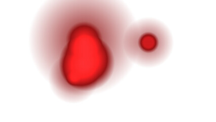 Abstract Red Glowing Shapes: Ethereal Energy Blurs and Light Spots on White Background, Modern Digital Concept