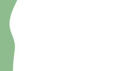 Minimalist graphic design featuring a clean white background with a smooth, curving green border on the left, ideal for presentations, websites, or modern branding.