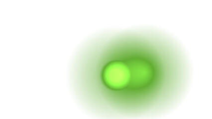 Vibrant Green Digital Light Orbs with Soft Bokeh Glow on White Background - Abstract Energy Concept