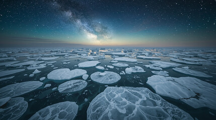 冷たい海に寄り添う星々