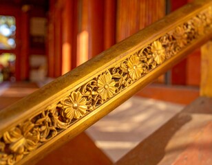 Ornate golden railing detail