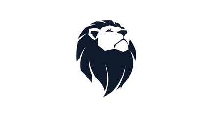 Majestic lion head portrait showcasing strength and regal presence in dark tones.