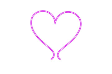 Pink heart shape isolated on transparent background, a symbol of love and affection