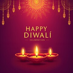 Elegant Diwali Festive Card Design