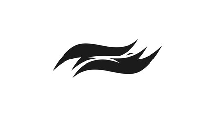 Abstract dynamic flowing shape representing energy and movement.