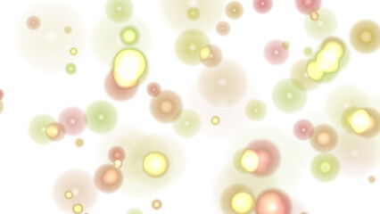 Soft Pastel Bokeh Circles: Abstract Blurry Lights Background with Dreamy Colorful Particles