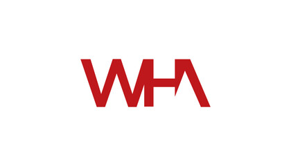 Fototapeta premium WHA letter logo design, WHA icon logo template for business