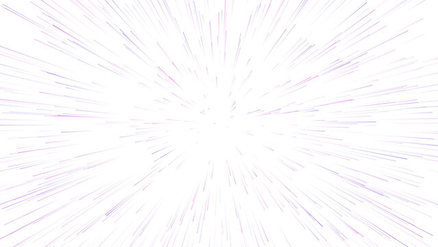 Abstract Light Burst & Speed Lines isolated on png, transparent background: Dynamic Energy & Movement Effect