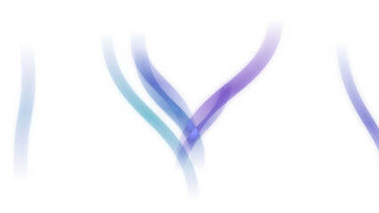 Fluid Interconnection: Dynamic Abstract Blue and Purple Wavy Lines isolated on png, transparent background, Symbolizing Data Flow and Digital Networks
