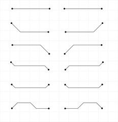 Line segments and paths - A visual representation of diverse geometric structures of circuit 