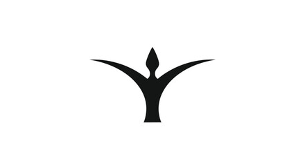 Elegant abstract symbol representing growth and aspiration.