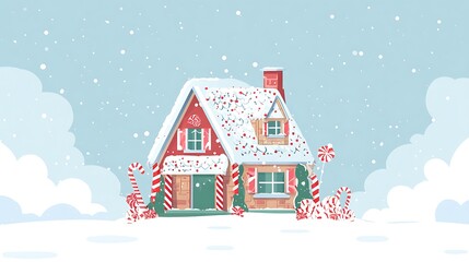 Fototapeta premium Flat cartoon animation of. Christmas pyramid isolated on the white background 