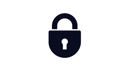 Secure padlock icon representing safety and protection a symbol of privacy.