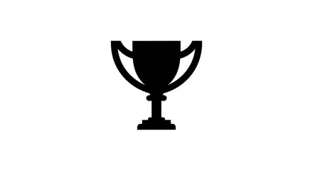 Silhouette of a trophy cup representing achievement and victory in competition.