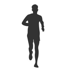 Silhouette of a runner athlete in vector.