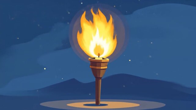Burning torch illustration