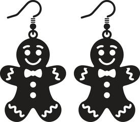 Festive gingerbread man earrings for holiday cheer