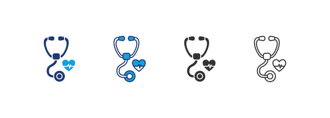 Doctor Icon Set Multiple Style Collection