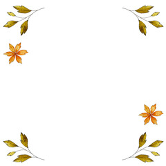 Watercolor frame of flowers. Design of postcards, greetings, for things, textiles