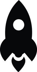 Rocket Icon, Boost Symbol for Startup, Business Launch, Innovation, and Rapid Growth Vector
