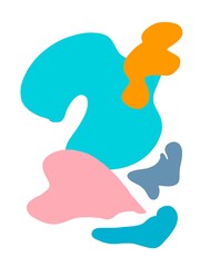 水色の抽象画