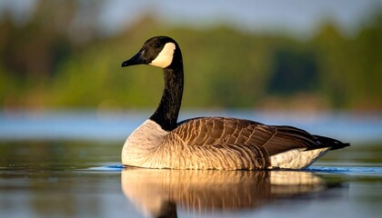 Obraz premium Canada goose on tranquil water