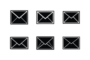 email icon silhouette vector illustration