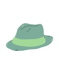 green hat isolated on white