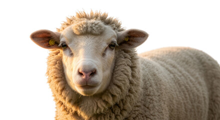 Obraz premium Sheep portrait, looking at camera, woolly