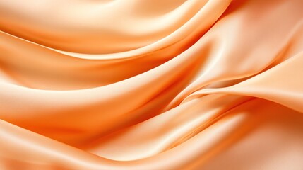 Soft, peach-toned silk fabric, draped in flowing folds