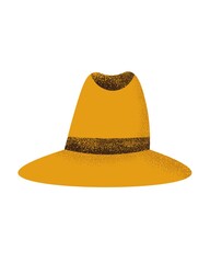 yellow hat isolated on white