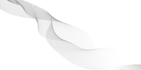 Fototapeta premium Dynamic sound wave isolated on white background, Design of Websites and Landing Pages, Abstract modern color gradient lines background.
