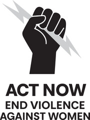 Fototapeta premium Violence Against Women Solidarity and Empowerment Act Now End